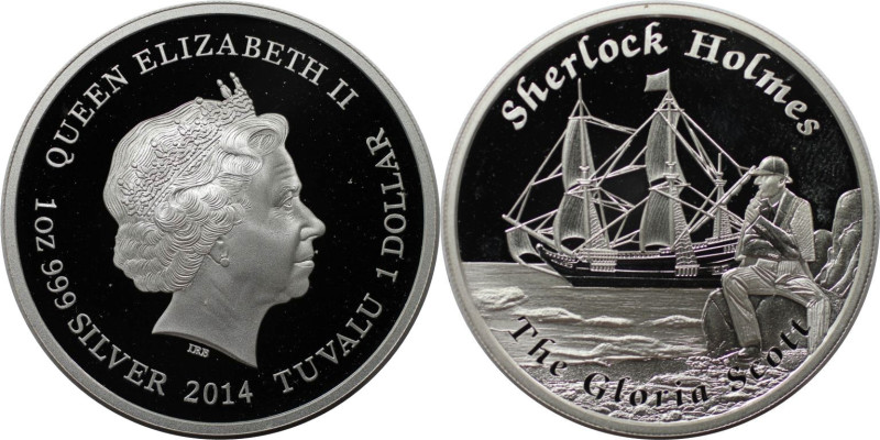 Weltmünzen und Medaillen, Tuvalu. "The Gloria Scott" 1 Dollar 2014. Silber. KM U...