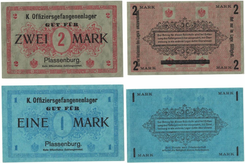 Banknoten, Deutschland / Germany. Plassenburg, K.Offiziersgefangenenlager. 1 Mar...