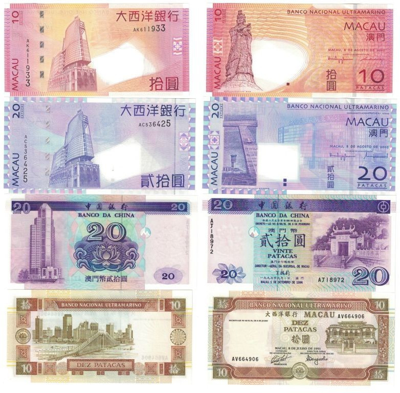 Banknoten, Lots und Samllungen Banknoten. Macao. Banco Nacional Ultramarino. 10 ...