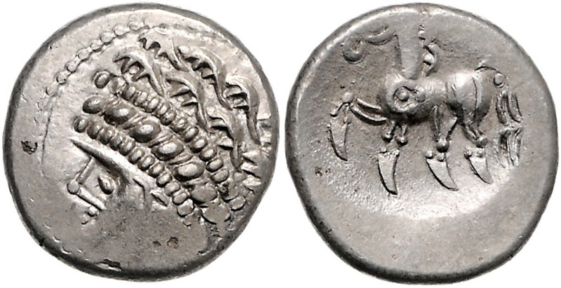 KELTEN, NORICUM, AR Tetradrachme (2.-1.Jh.v.Chr.), Samobor/Gjurgjevac Typ. Männl...