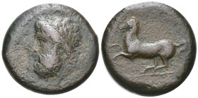 ITALIEN, SIZILIEN / Stadt Syrakus, AE 25 (Timoleon, 345-317 v.Chr.). Zeuskopf l. Rs.Pferd l. 12,94g.
f.ss
Sear 1191, BMC 2.189.311