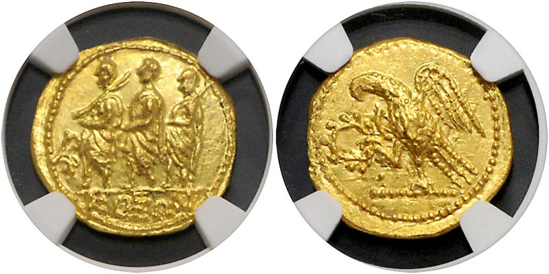 GRIECHENLAND, THRAKIEN / Stadt Olbia, AV Stater (nach 54 v.Chr.). Konsul M. Iuni...
