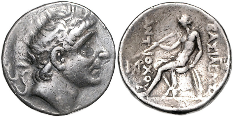 SYRIEN, Antiochos I., 280-261 v.Chr., AR Tetradrachme. Diad. mittelaltes Gesicht...