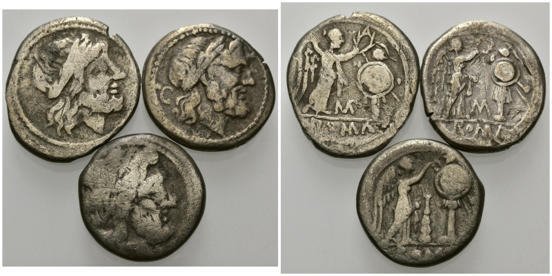 RÖMISCHE REPUBLIK, Anonyme Ausgaben, 211-208 v.Chr., AR Victoriatus. 208 v.Chr. ...