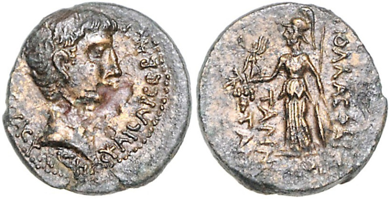 RÖMISCHES REICH, Augustus, 27 v.-14 n.Chr., AE 18. Aiolis, Stadt Temnos. Procons...