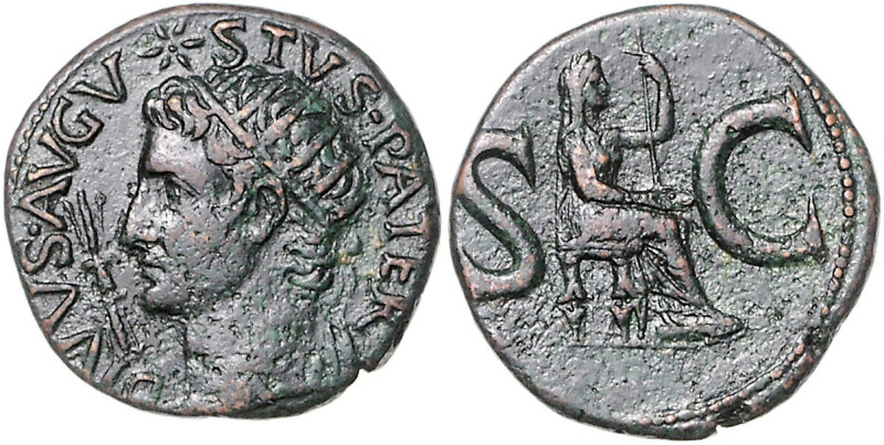RÖMISCHES REICH, Augustus, 27 v.-14 n.Chr., posthum unter Tiberius, 14-37, AE As...
