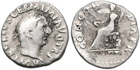 RÖMISCHES REICH, Vitellius, 69, AR Denar (69), Rom. Belorb. Kopf r., A VITELLIVS GERM IMP AVG TRP. Rs.Concordia l. thronend, CONCOR-DIA PR. 2,73g.
ss...