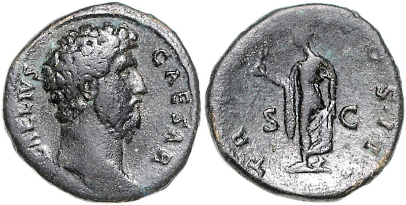 RÖMISCHES REICH, Aelius als Caesar, 136-138, AE As COS II =137, Rom. Büste r. Rs...