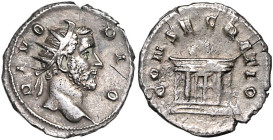 RÖMISCHES REICH, Antoninus Pius, 138-161, posthum unter Trajan Decius, 249-251, AR Antoninian, Rom. Kopf mit Strahlenkrone r. Rs.Entflammter Altar. 4,...