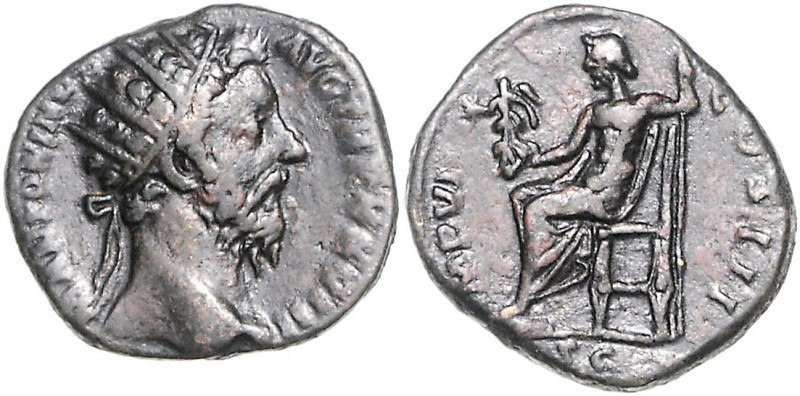 RÖMISCHES REICH, Marcus Aurelius, 161-180, AE Dupondius TRP XXVIII =173/4, Rom. ...