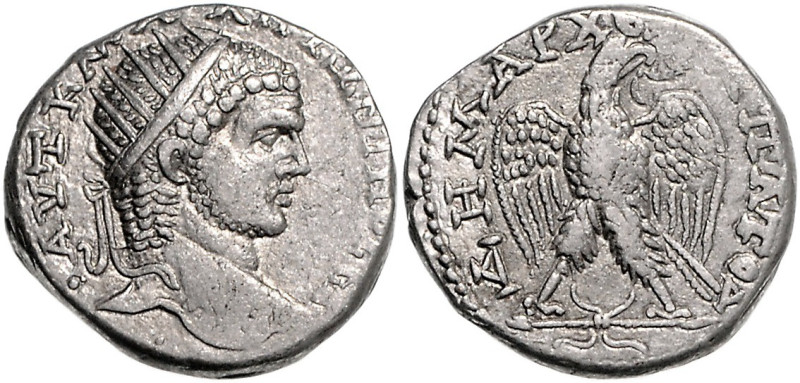 RÖMISCHES REICH, Caracalla, 198-217, AR Tetradrachme, Kyrrhestika, Stadt Cyrrhus...