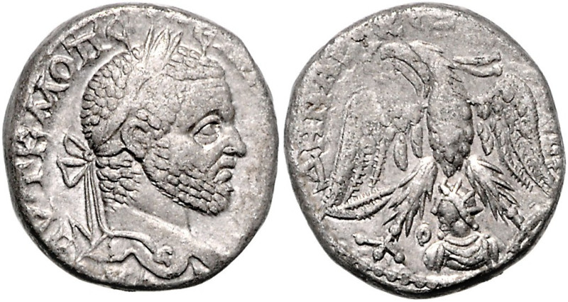 RÖMISCHES REICH, Macrinus, 217-218, Bil.-Tetradrachme, Seleukis u. Pierien, Stad...