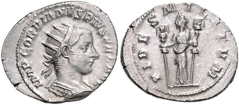 RÖMISCHES REICH, Gordian III., 238-244, AR Antoninian (242-244), Antiochia. Büst...