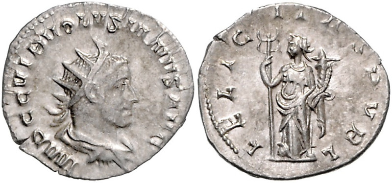 RÖMISCHES REICH, Volusian, 251-253, AR Antoninian (251-253), Mediolanum. Drap. u...