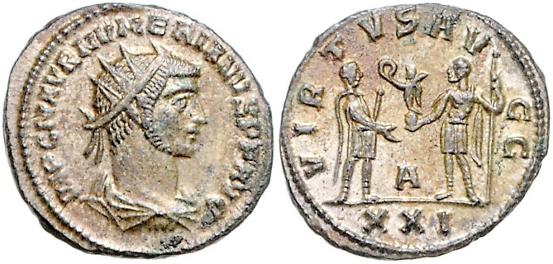 RÖMISCHES REICH, Numerian, 283-284, AE Antoninian, S XXI =Antiochia. Drap. und g...