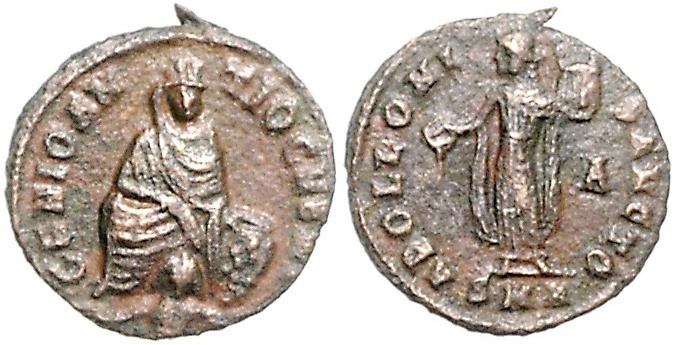 RÖMISCHES REICH, Maximinus II., 309-313, AE Viertelnummus (311-313), SMA-A =Anti...