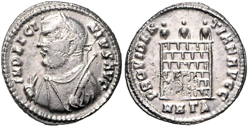 RÖMISCHES REICH, Licinius I., 308-324, AE Follis (317), MHTA =Heraclea. Belorb. ...