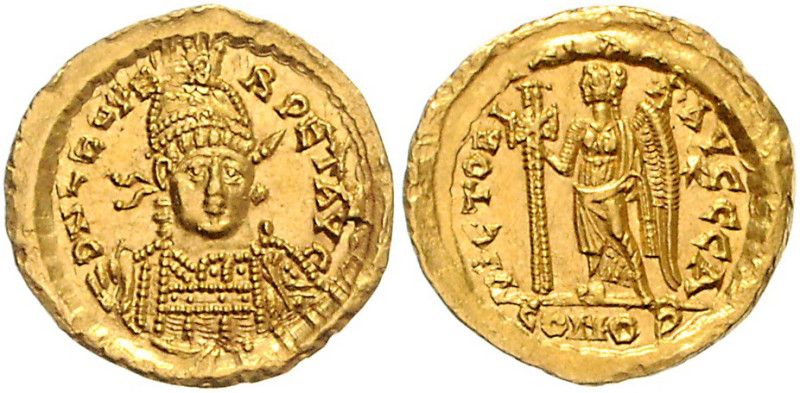 RÖMISCHES REICH, Leo I., 457-474, AV Solidus (462/466), CONOB =Konstantinopel, O...