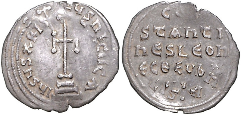 BYZANTINISCHES REICH, Constantin V., 741-775, AR Miliaresion, Syrakus. Schmales ...