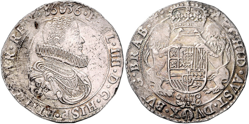 BELGIEN / BRABANT, Philipp IV., 1621-1665, Dukaton 1636, Antwerpen. 32,14g.
ss...