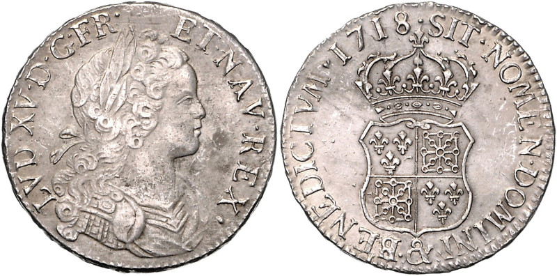 FRANKREICH, Ludwig XV., 1715-1774, Ecu de Navarre 1718 &, Aix. 24,76g.
ss
Dav....