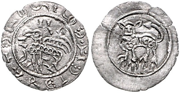 UNGARN, Bela III., 1172-1196, AR Denar. Adler l., ONETA BELE REGIS (retrogard), ...