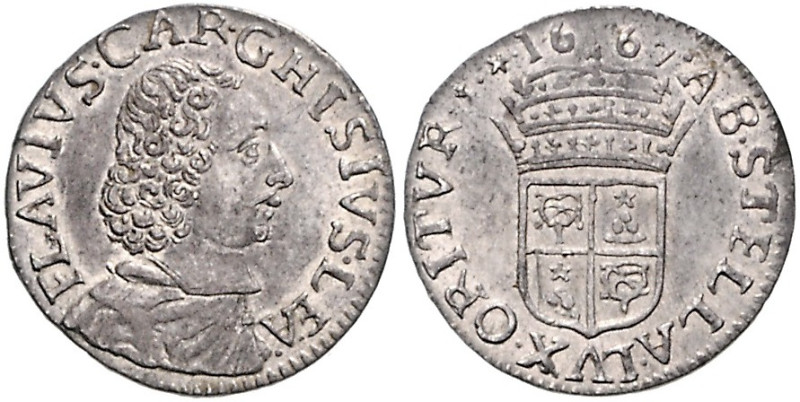 VATIKAN / KIRCHENSTAAT, Alexander VII., 1655-1667, Luigino 1667, Avignon. Mit Ti...