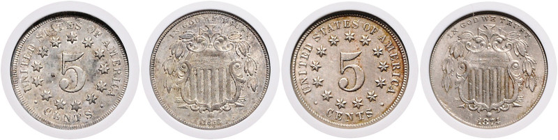 VEREINIGTE STAATEN VON AMERIKA, 5 Cents 1868 DDO (Breen 2477; ANACS AU Details, ...