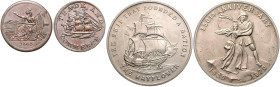 VEREINIGTE STAATEN VON AMERIKA, Bürgerkrieg-Token 1863 von Sigel. Österreich l. thronend, Doppelköpfiger Adler am Schild. Rs.Dreimaster r., TRADE AND ...