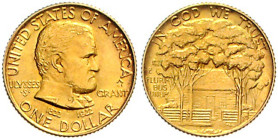 VEREINIGTE STAATEN VON AMERIKA, Dollar 1922. Grant Memorial. 1,65g.
GOLD, st
KM 152.1