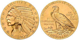 VEREINIGTE STAATEN VON AMERIKA, 5 Dollars 1909. Indian Head.
Ware ist MwSt-befreit
VAT tax free
GOLD, vz/st
KM 129, Frbg.151