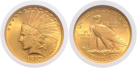 VEREINIGTE STAATEN VON AMERIKA, 10 Dollars 1910. Indian Head.
Ware ist MwSt-befreit
VAT tax free
GOLD, NGC AU58
KM 130