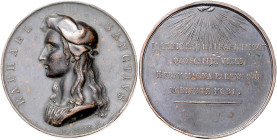 MALER UND BILDHAUER, RAFFAEL, (RAFFAELLO SANTI), *1483, +1520, Italienischer Maler und Baumeister Br.-Med. o.J. von Nesti. Brb. l. mit Barett. Rs.Unte...