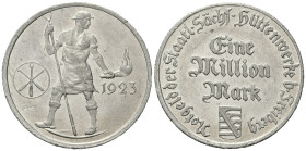 NOT UND TEUERUNG, DEUTSCHLAND, FREIBERG, Stadt, 1 Million Mark 1923. 2,94g.
vz
Funck 635.1A