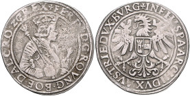 HAUS HABSBURG, Ferdinand I., ab 1526 König, Kaiser 1558-1564, Taler o.J., Hall. 28,24g.
f.ss/ss
Dav.8026