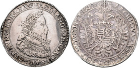 HAUS HABSBURG, Ferdinand II., 1619-1637, Taler 1630 KB, Kremnitz. 28,52g.
ss/vz
Dav.3129, Her.572