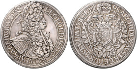 HAUS HABSBURG, Leopold I., 1657-1705, Taler 1698, Hall. 28,19g.
ss+
Dav.3245, Her.646