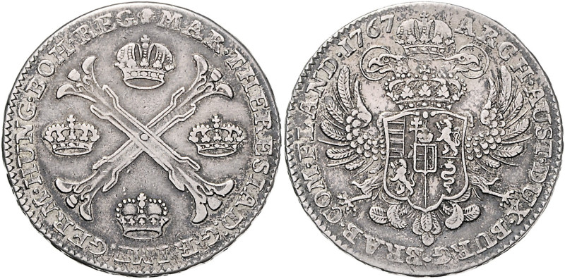 HAUS HABSBURG, Maria Theresia, 1740-1780, Kronentaler 1767, Brüssel. 29,33g.
ss...