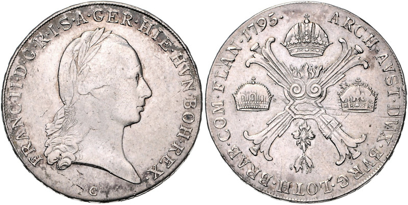 HAUS HABSBURG, Franz II. (I.), 1792-1835, Kronentaler 1795 C, Prag. 29,47g.
ss...