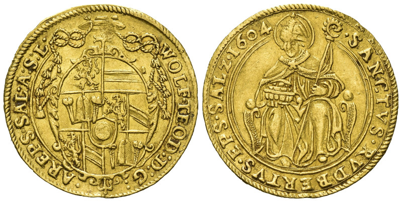 SALZBURG, ERZBISTUM, Wolf Dietrich von Raitenau, 1587-1612, Doppeldukat 1604. Wa...