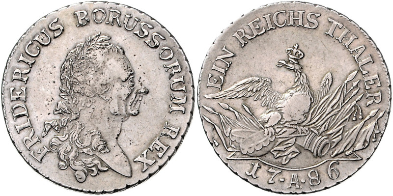 BRANDENBURG-PREUSSEN, Friedrich II. der Große, 1740-1786, Taler 1786 A, Berlin. ...