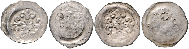 EGER, KÖNIGLICHE MÜNZSTÄTTE, Anonym, 1180-1300, Lot von 2 Denar o.J.(1220-1300)....