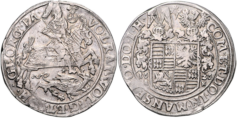 MANSFELD, VORDERORTLINIE ARTERN, Volrat, Wolfgang, Joh. Georg, 1620-1627, Taler ...