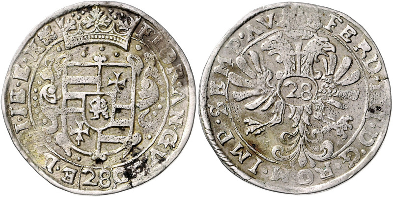 OLDENBURG, Anton Günther, 1603-1667, Gulden zu 28 Stüber o.J. Mit Titel Ferdinan...