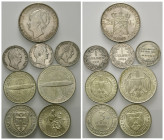 DEUTSCHE STAATEN DES 19. Jhs., Lot 8 Deutsche Kleinmünzen 19. Jh., darin: Baden 1/2 Gulden 1841 (AKS 97, vz), Bayern 1/2 Gulden 1844 (AKS 79, vz), Sac...