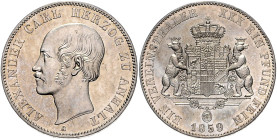 ANHALT-BERNBURG, Alexander Carl, 1834-1863, Vereinstaler 1859.
f.st
AKS 14, T.5, Dav.505