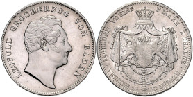 BADEN, Leopold, 1830-1852, Doppeltaler 1852.
vz+
AKS 89, T.26, Dav.526