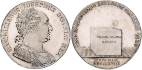 BAYERN, Maximilian I. Joseph, 1806-1825, Konventionstaler 1818. Verfassung.
Erstabschlag
AKS 59, T.45, Dav.553