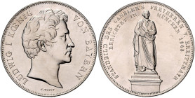 BAYERN, Ludwig I., 1825-1848, Geschichtsdoppeltaler 1845. Standbild Kreittmayr.
vz/st
AKS 107, T.84, Dav.592