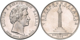 BAYERN, Ludwig I., 1825-1848, Geschichtstaler 1828. Verfassungssäule.
f.st
AKS 123, T.55, Dav.562